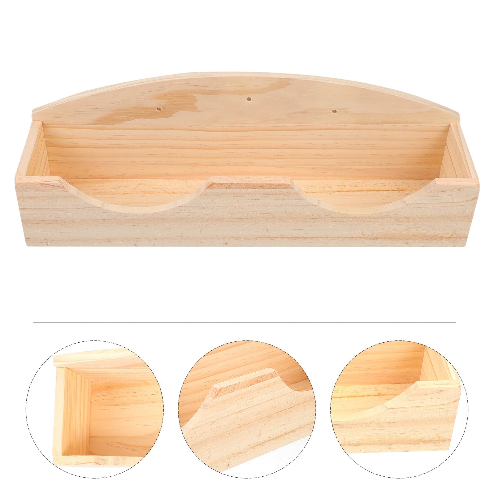 Holz Futterkrippe mit Grashalter für Kleintiere im Käfig