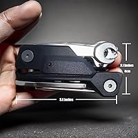 Vista 6 de USHAKE Kit de reparación multifunción portátil 20 en 1 para bicicleta con llaves hexagonales, palancas de neumáticos ligeras para ciclismo