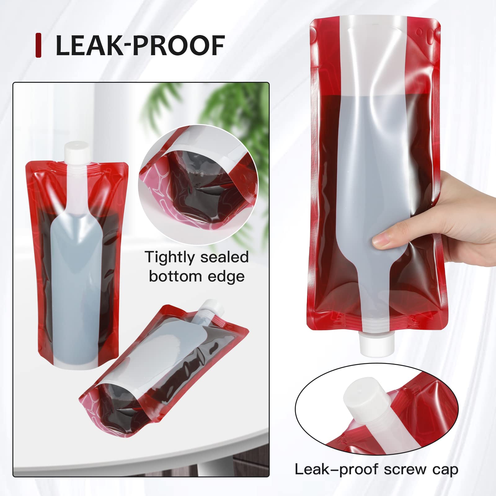 Bolsa de vino plegable, bolsa portátil para botella de vino, paquete de 12 soportes plegables a prueba de fugas para líquidos, bolsa de vino reutilizable para regalo, viajes, camping, barbacoa, 4