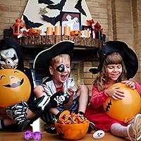 Vista 6 de 80 huevos de Halloween, cráneo, huevos de plástico, búsqueda del tesoro para dulce o truco, caja de dulces, mini calabazas, arañas fantasmas