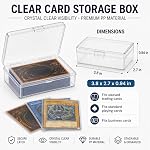 APACALI 30PCS Playing Card Case Clear Plastic Gaming Game Card Holder Organizer, Snaps Closed Clear Card Box Small Hard Plastic Card Storage Box, Empty Trading Card Storage Box 3.8x2.7x0.94 Inch