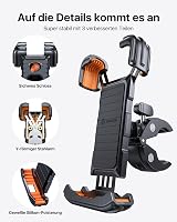 andobil Univerzális Telefontartó Kerékpárra és Motorra - 360° Forgatható, Ütésálló, Egykezes Használat, 15-46mm Kormányra, iPhone/Samsung Ko 5