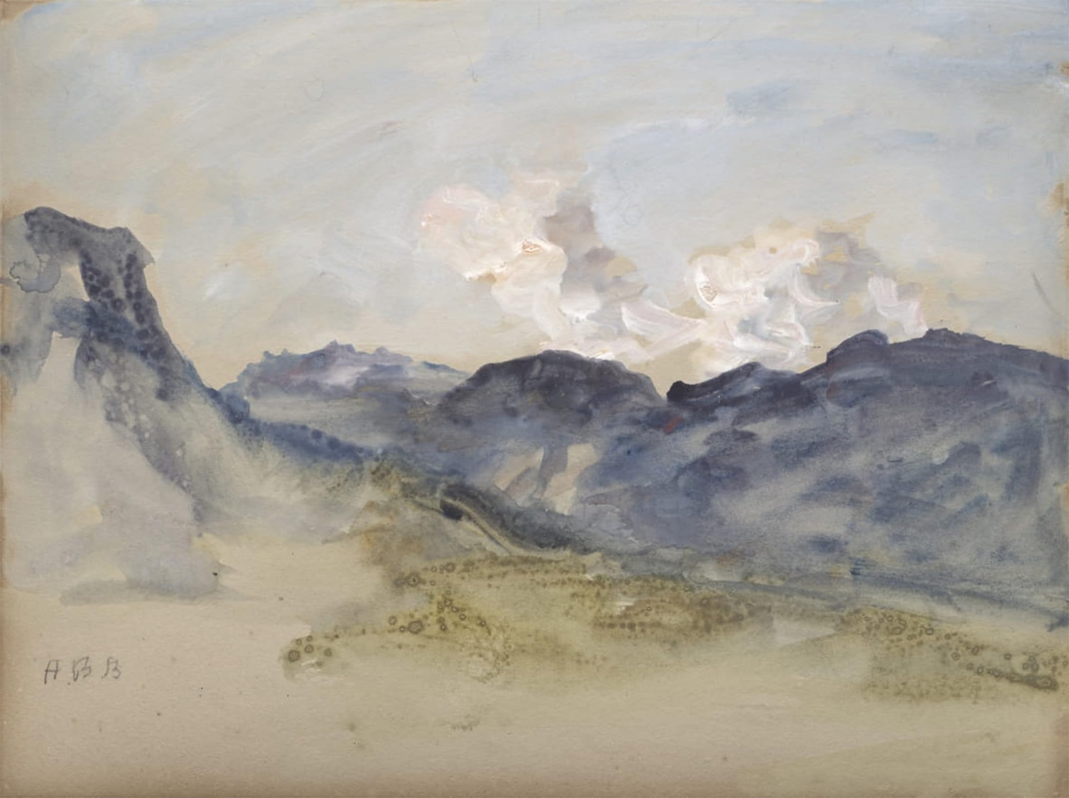 ARTXLXXBN Famous Prints Artwork Pictures Poster Painting Art in the Alps by Hercules Brabazon Brabazon Artwork Landscape Pictures for Home Decor 60x90cm