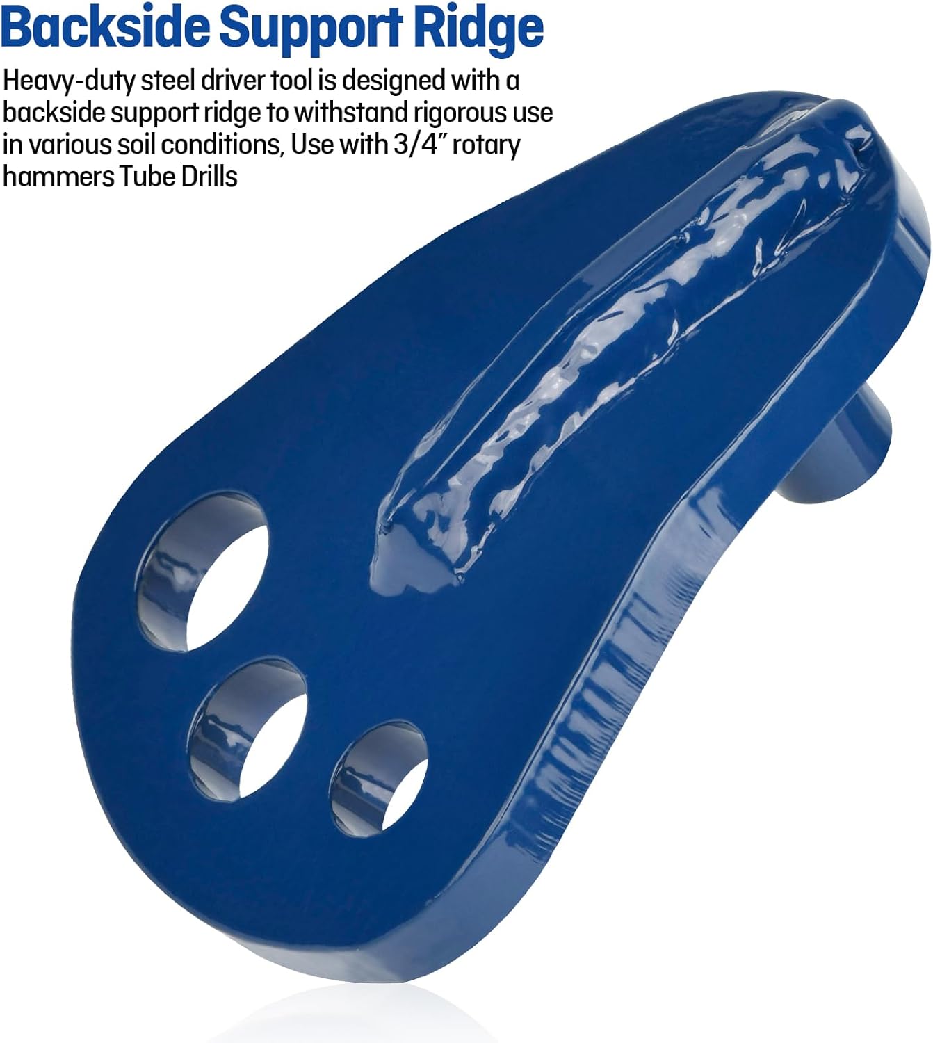 Ground Rod Driver For 1/2” 5/8” 3/4” Ground Rods and Rebar,Use with Tube Drill (Driver Tool)
