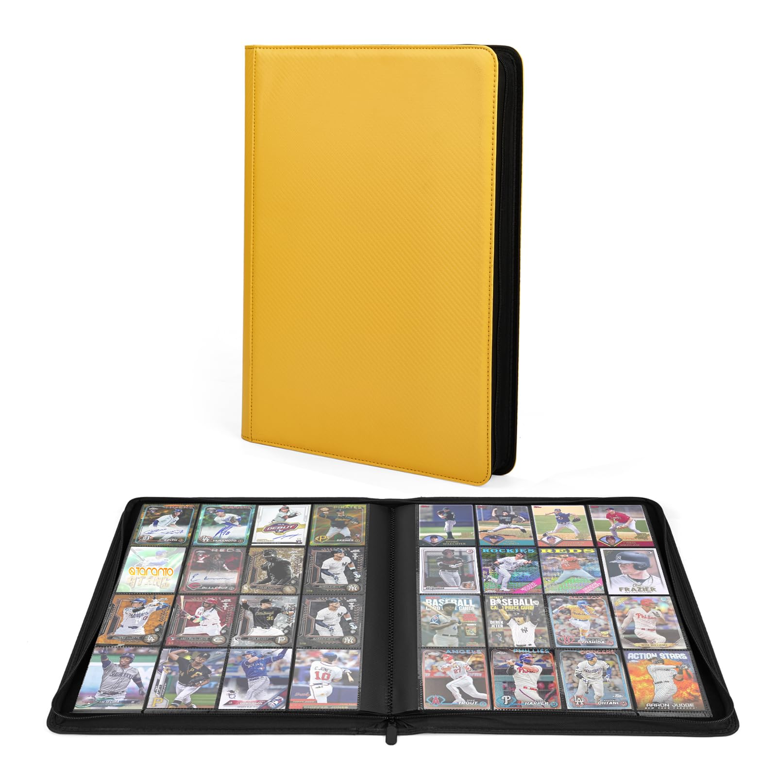 1000 slot card binder Amazon.com: Premium 1000+ Pockets Trading Card Binder, 16-Pocket Ringless  Side-Loading Album for TCG, MTG, Lorcana, Sports & Standard-Size Cards  (Yellow) : Toys & Games