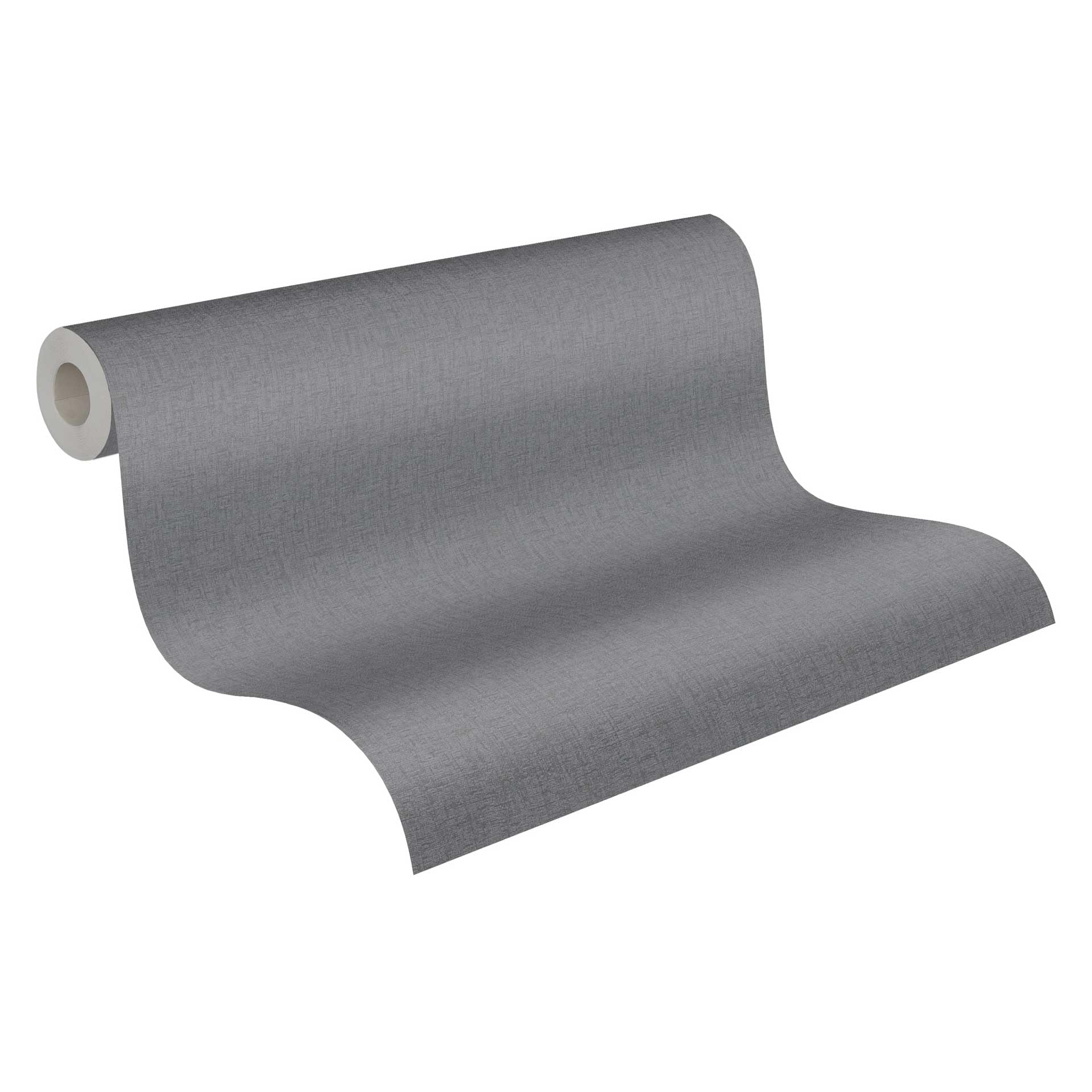 Papier peint anthracite de haute qualité Livingwalls tapisserie unie à structure fine