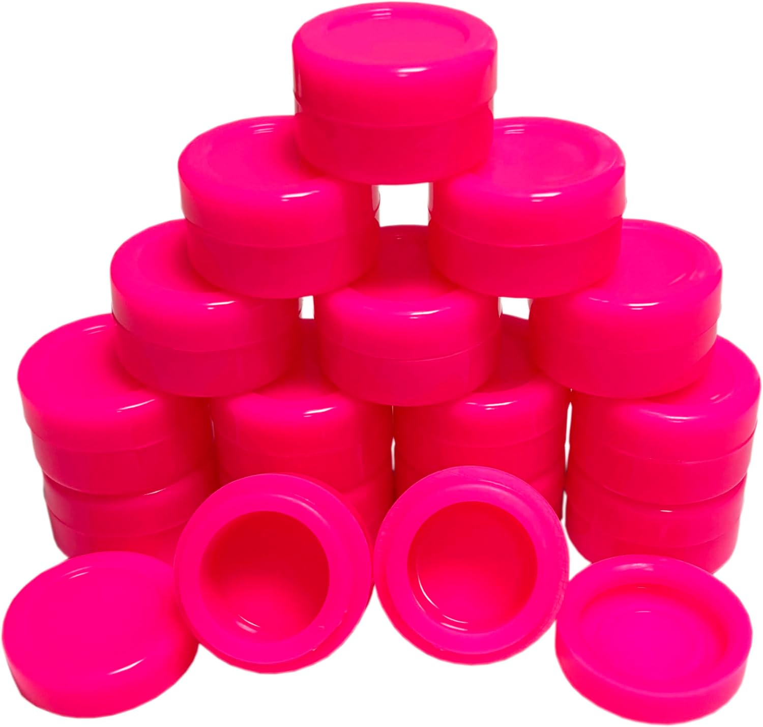 16 Pack 5ml Silicone Wax Containers Non-stick Jars (Purple Black Pink)