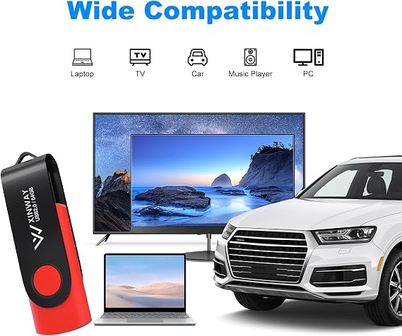 USB Flash Drive 64GB Memory Stick Thumb Drive Swivel Design Jump Drive, (2 Pack 64GB - Red Purple)