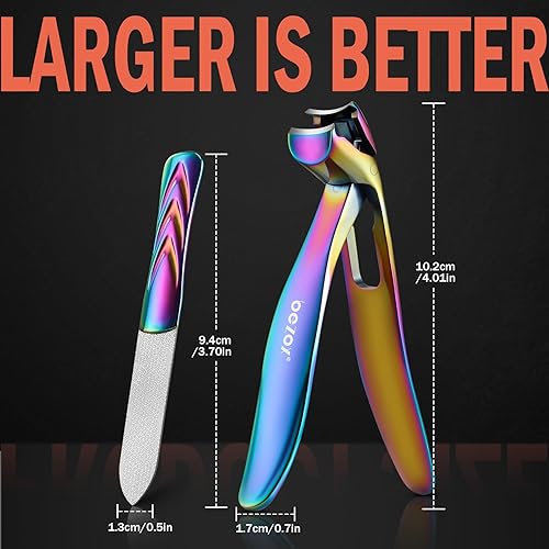 Miniatura 40 de BEZOX Cortauñas en ángulo para la cabeza y los dedos de los pies para personas mayores para uñas gruesas, cortaúñas ergonómicas para uñas gruesas