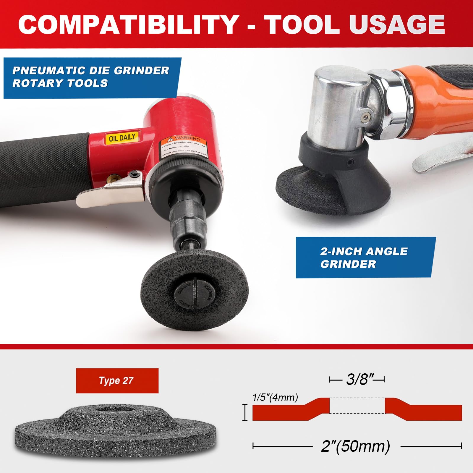2" Grinding Wheels - 25 Pack for Angle Grinders -7 2" Grinding Wheels - 25 Pack for Angle Grinders -7