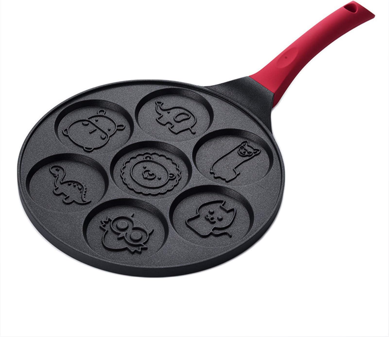 GoolRC Pancake Maker Pan - Griddle Pancake Pan Molds for Kids Nonstick Pancake Griddle Pan with 7 Animal Shapes