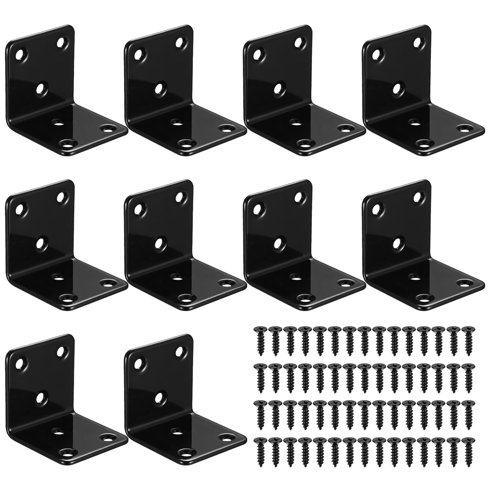 10 Piezas Escuadras Metalicas, Escuadras Madera, 40x40x40mm Conector Angular, Conector en Ángulo, Escuadra Metalica Angulos Metalicos Soporte Esquina 90 Grados para Mesas de Madera, Sillas
