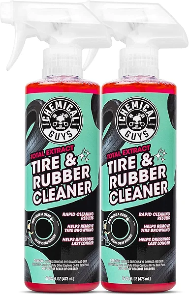 Chemical Guys Total Extract Tire & Rubber Cleaner 2 Pack 16 oz Each Restores Brown Tires, Cleans Rubber & Trim, Preps for Tire Shine & Ceramic Coating
