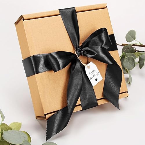 Miniatura 6 de BVIEAKD Cinta de satén negra de 1-12 pulgadas x 50 yardas, color sólido, cintas de doble cara, perfectas para manualidades, decoración de boda,