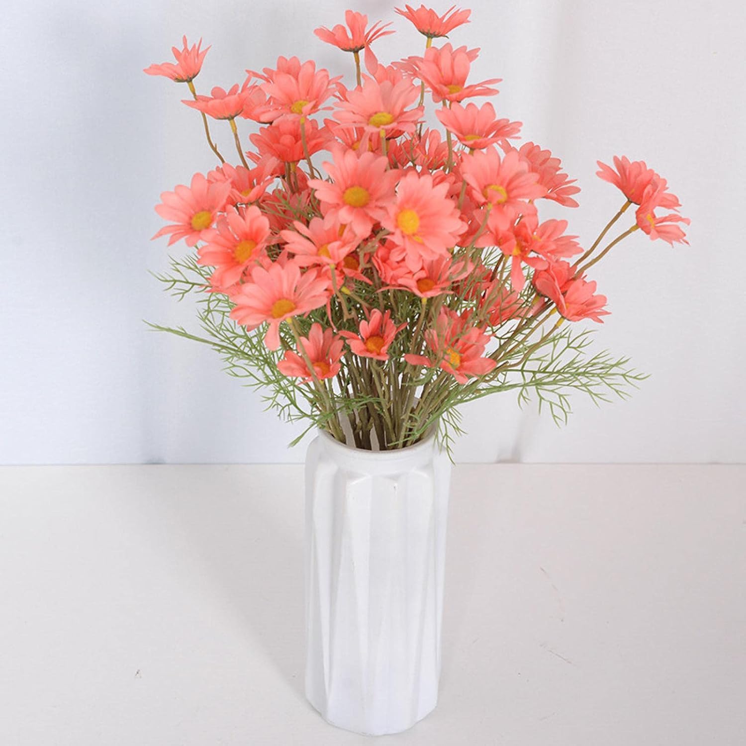 YATUOPNG Artificial Plant In Pot-Simulation Of Daisy Home Wedding Photography Props Decoration Flowers Lightpurple(Pinkorange)