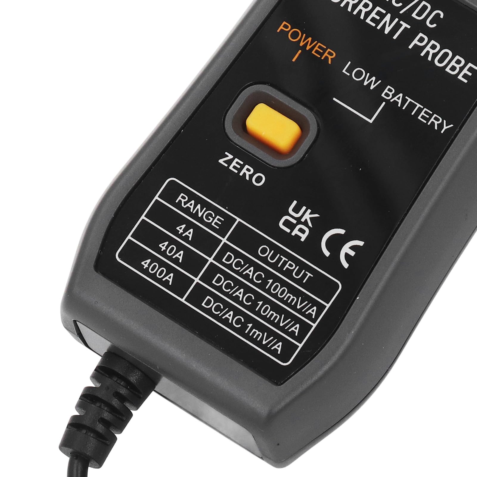 Pinza amperometrica AC DC Pinza amperometrica interfaccia BNC 4 A a 400 A Alta precisione per multimetro oscilloscopio Test elettrico Materiale ABS Dimensione ganascia 23 mm