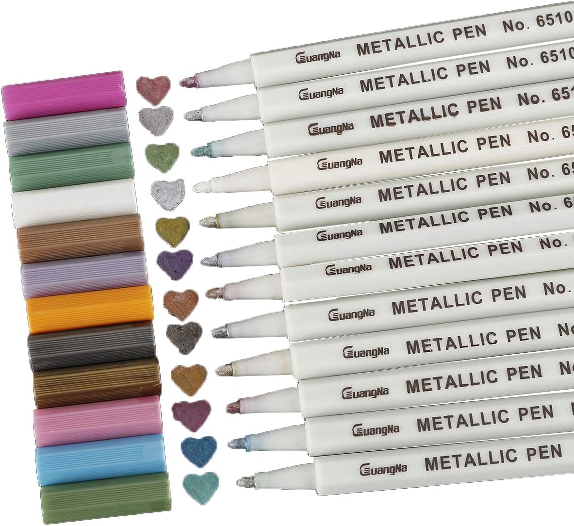 Camilla Baby Paint Pen Markers Pens Acrylic DIY 12 Colors Metallic Pens Art Brush Highlighter Pen Scrapbooking Crafts for Photo Album,Drawing Painting Writing