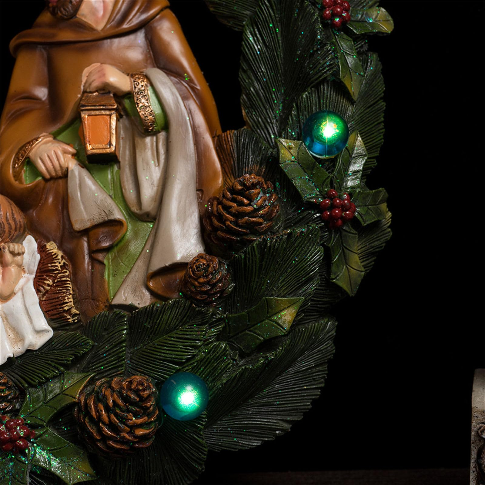 Guirnalda de Navidad multiusos luminosa con diseño de decoración rápida para paredes de puertas y decoraciones creativas para el hogar. Decoración de pared duradera para festivales
