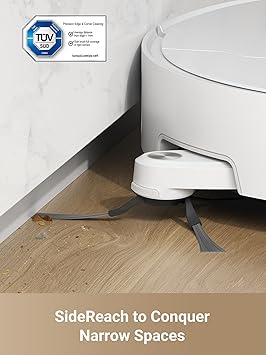 L40 Ultra Robot Aspirador, Cepillo Lateral Extensible y Elevable, 11.000 Pa, Autolimpiante con Agua Caliente a 65°C, Vaciado Automático, Control de Voz1