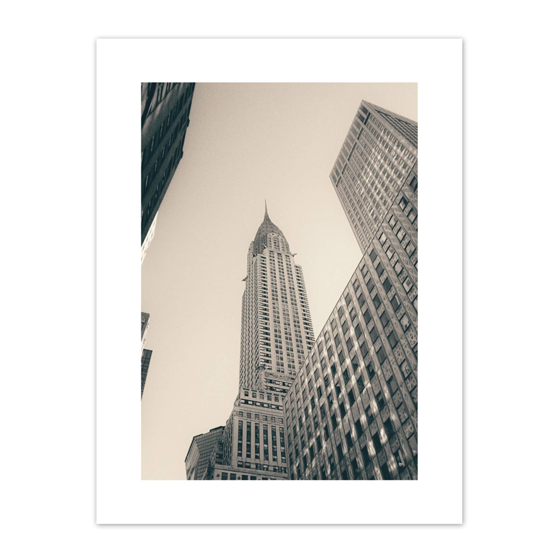 Lextrait Chrysler Building NY BW Canvas Wall Art Print
