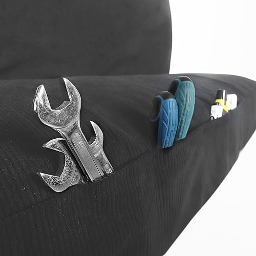 Miniatura 4 de Leader Accessories Funda universal de asiento de coche para asientos de camioneta o banco de automóvil, color gris