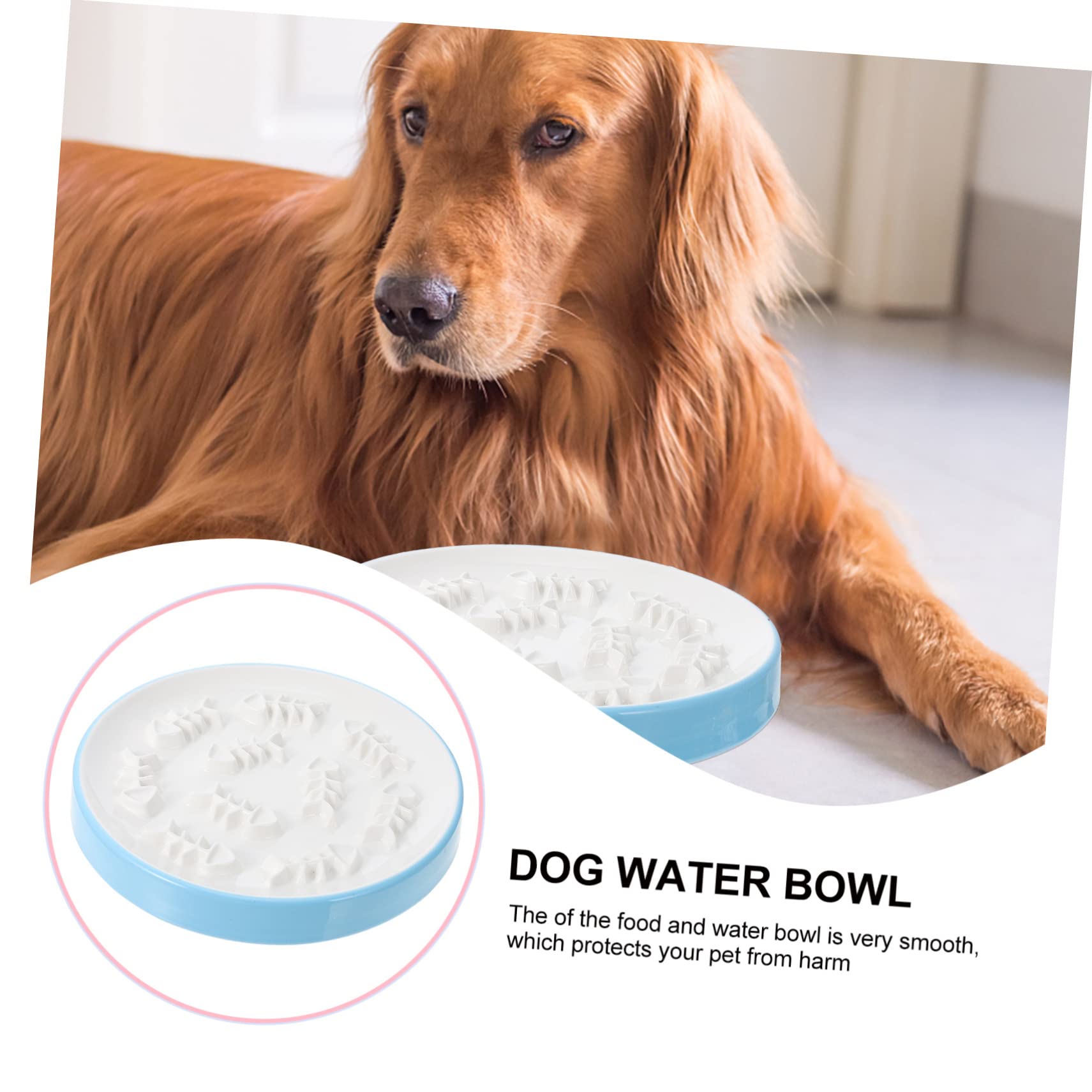 Sosoport 1pieza Comedero Antivoracidad Cerámico para Perros y Gatos Plato De Alimentación Lento para Mascotas para Entrenamiento y Control De Apetito