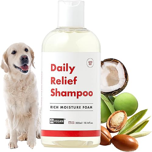 JAYU PET Champú Daily Relief - Champú vegano para perros y gatos, champú hipoalergénico para gatos, ingredientes naturales para pieles sensibles,