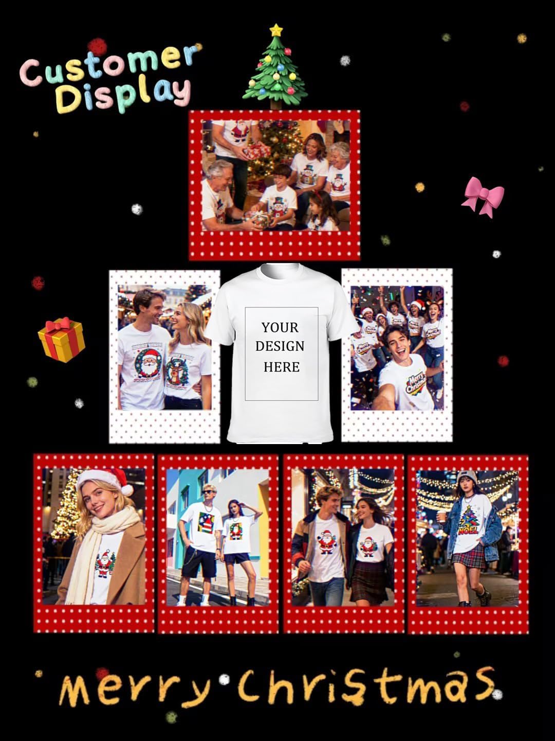 Custom T Shirts Double Sided Unisex Design Your Own Personalized Tee with Photos Image Text Logo - Image 4