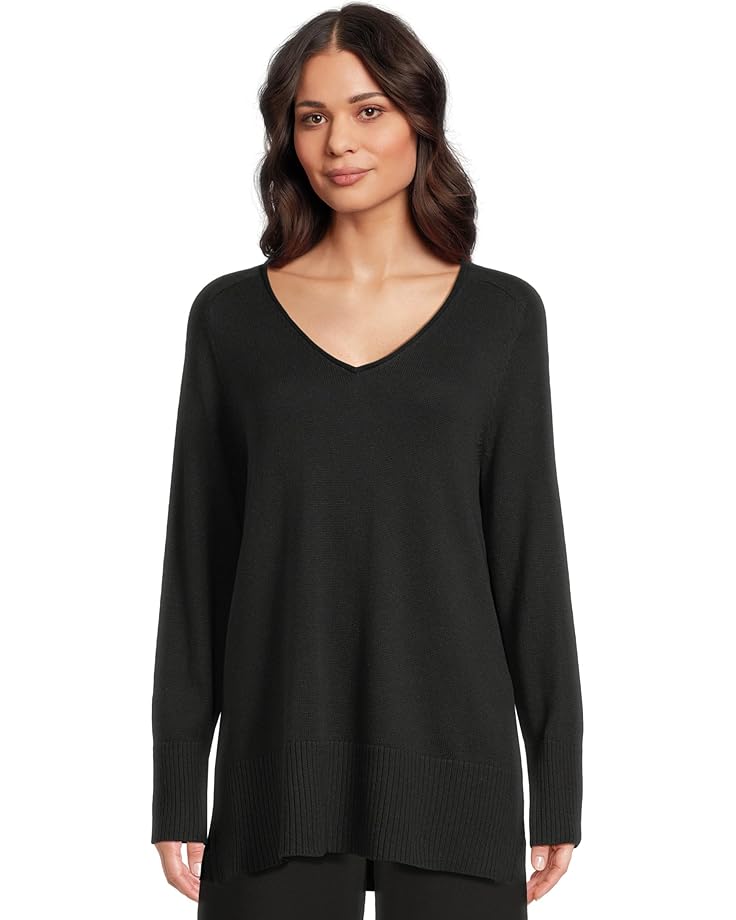 Eileen Fisher Peruvian Cotton Blend V-neck Sweater - Main View