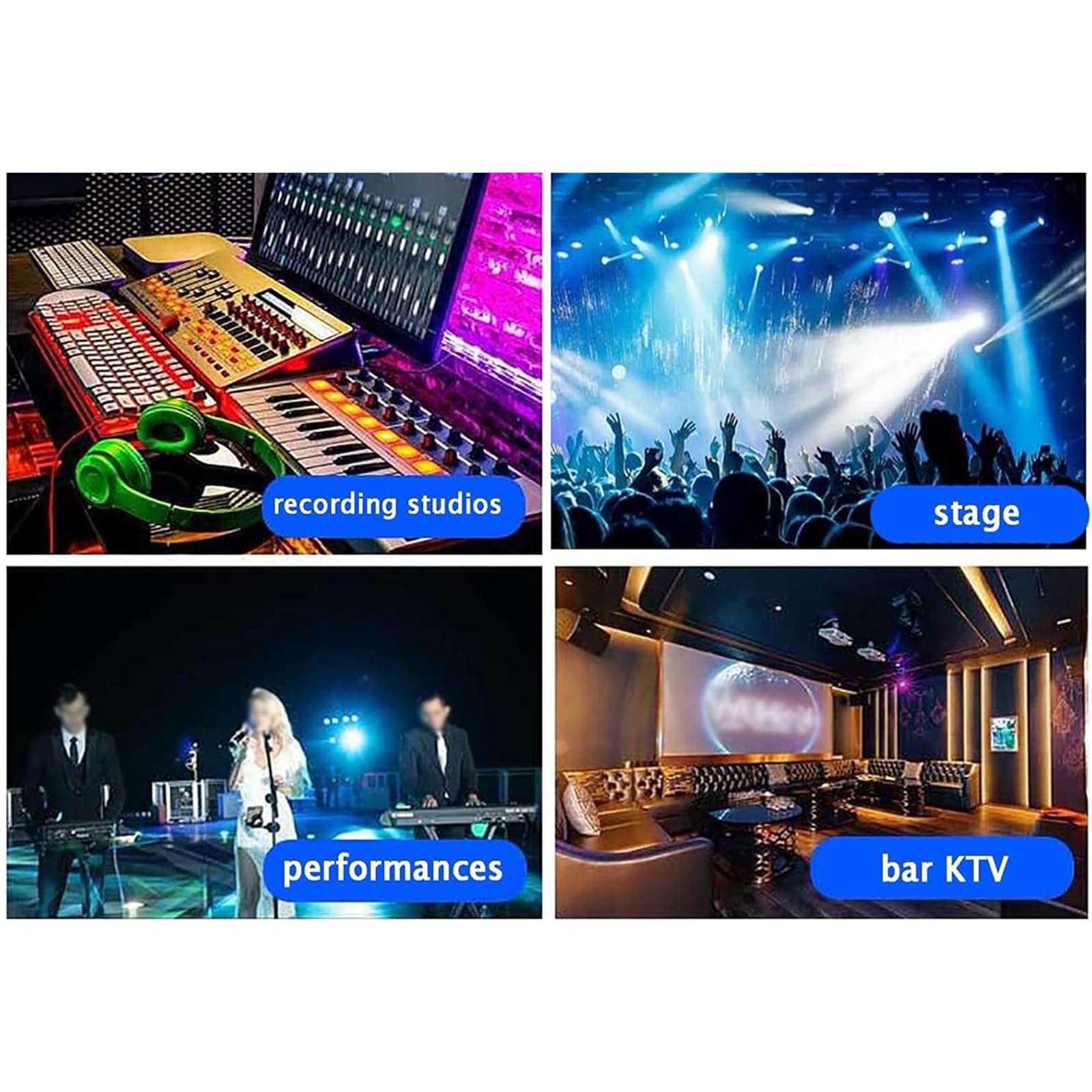 Ecualizador Digital de 22 Bandas, Ecualizador gráfico de Doble Canal, Ecualizador gráfico estéreo de Audio Digital con 10 Efectos preestablecidos, Ajuste de Graves, Medios y Agudos