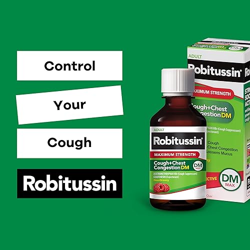 Miniatura 6 de Robitussin Maximum Strength, jarabe para la toz y la congestión del pecho que no produce somnolencia., 1, 1