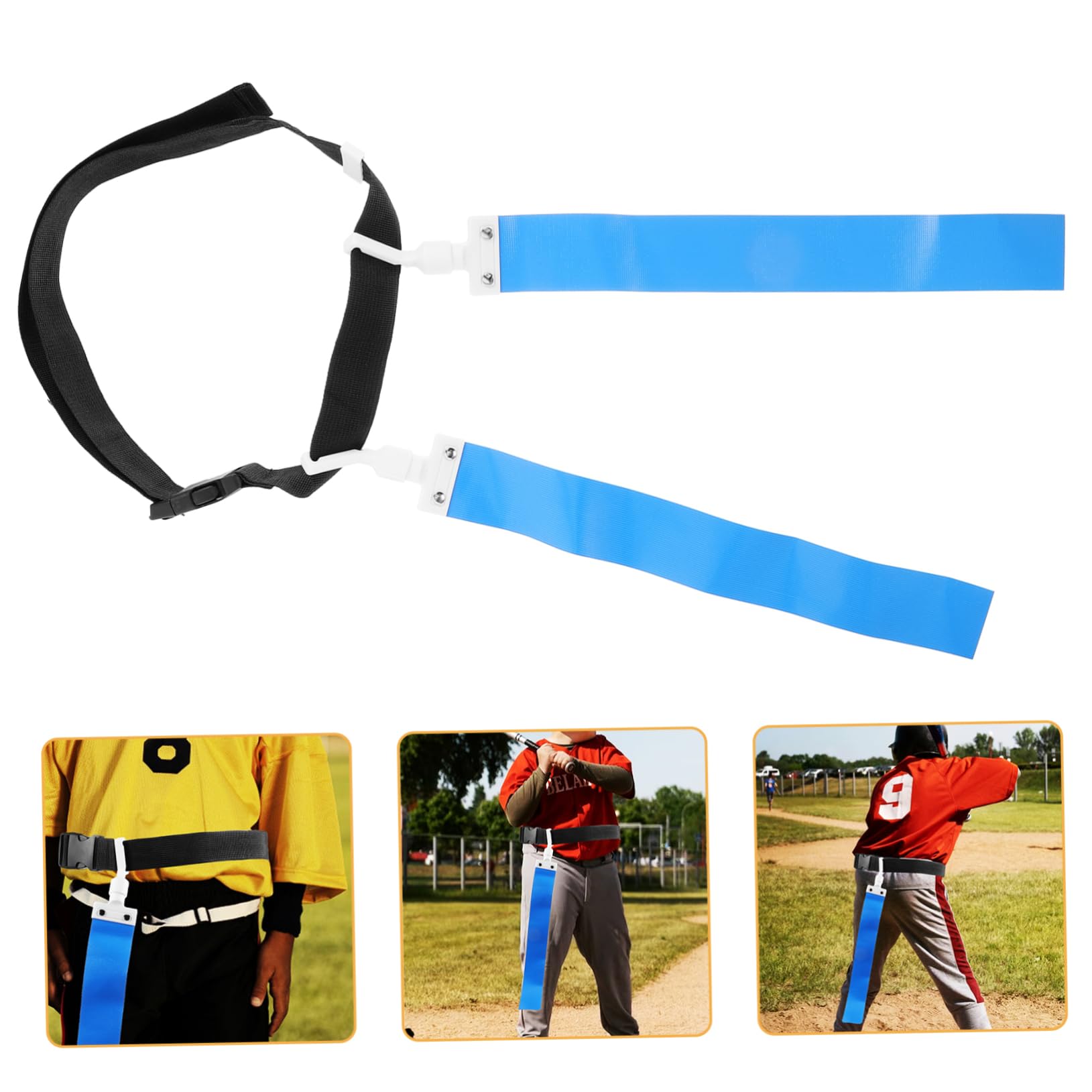 KOMBIUDA Football Flags and Belts Set Rugby Waist Flag Outdoor Football Game Belt Perfect for Party Games