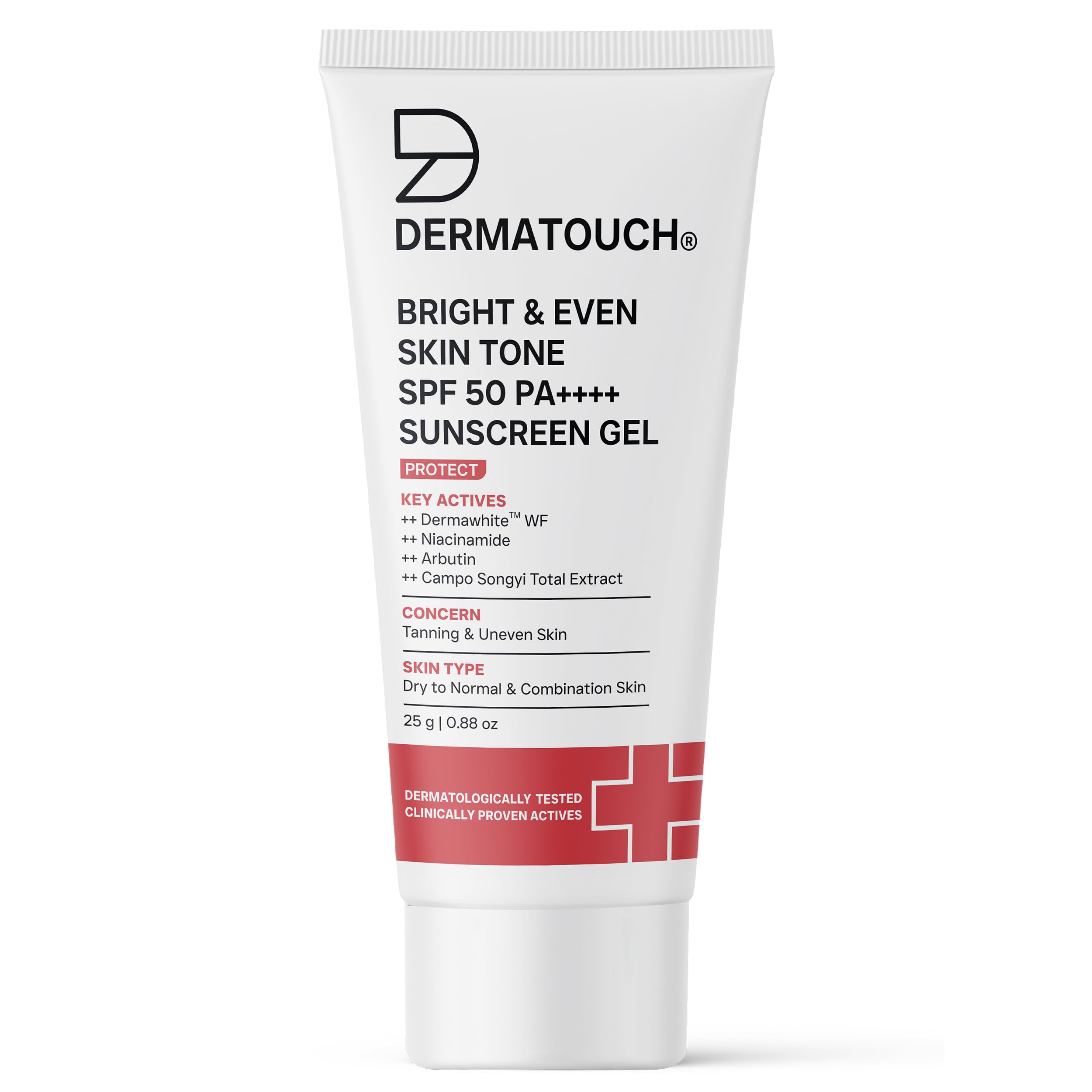 DERMATOUCH Bright & Even Skin Tone SPF 50 Sunscreen Gel 25g - Image 1