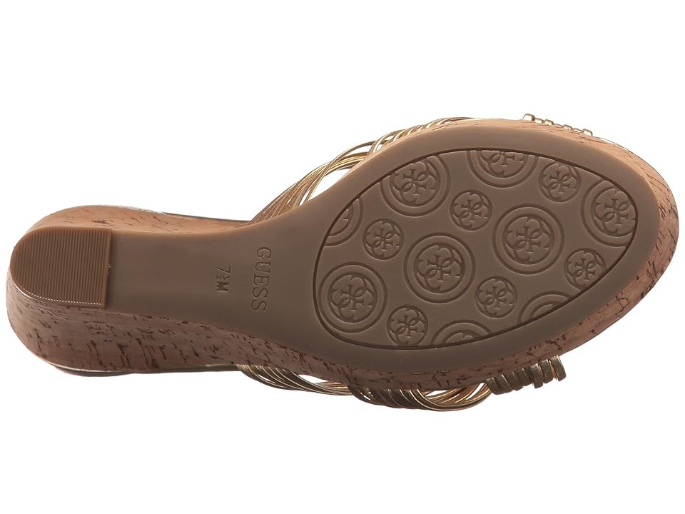 

GUESS Babsi (Oro Synthetic) Women's Wedge Shoes, Gold