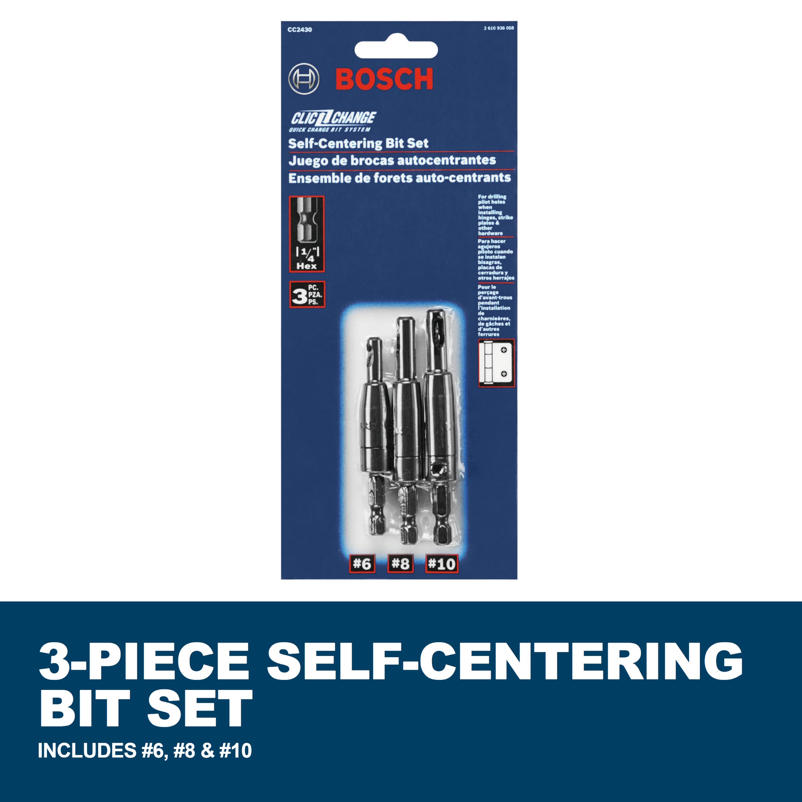 Bosch CC2430 Clic-Change 1/4in Self-Centering Drill Bit Set (3 Piece) — Amazon image 10