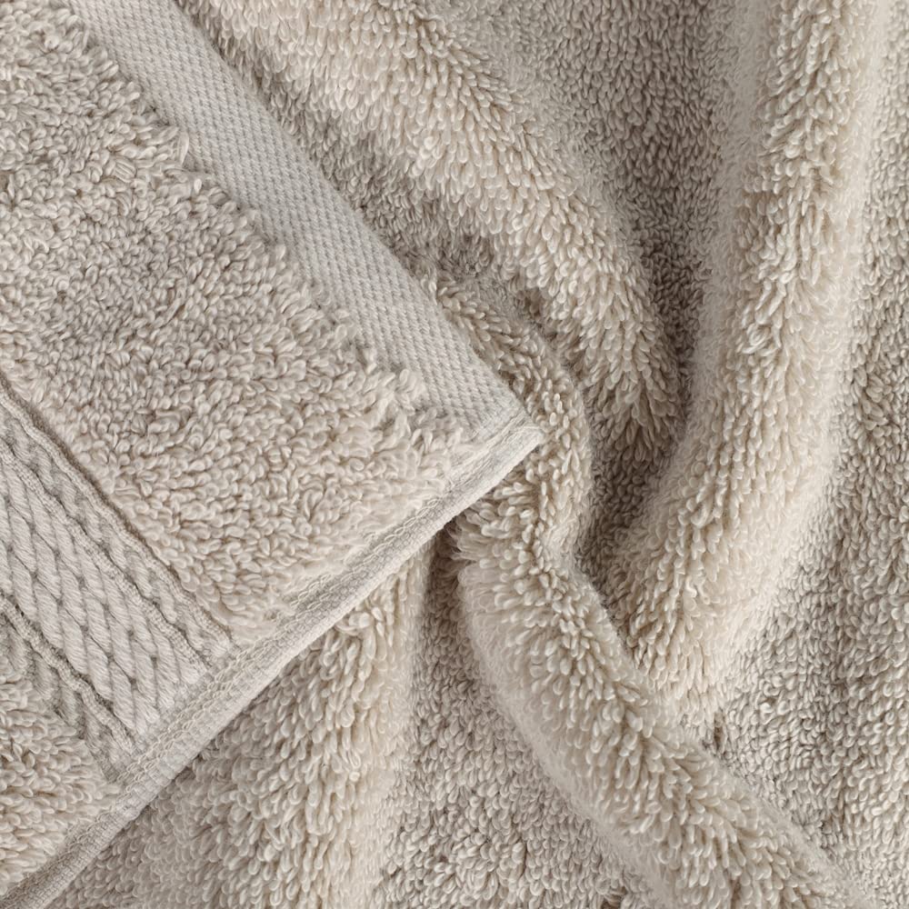 Superior - Set di Asciugamani, Cotone Egiziano, Pietra, 900 g, 3 Pezzi