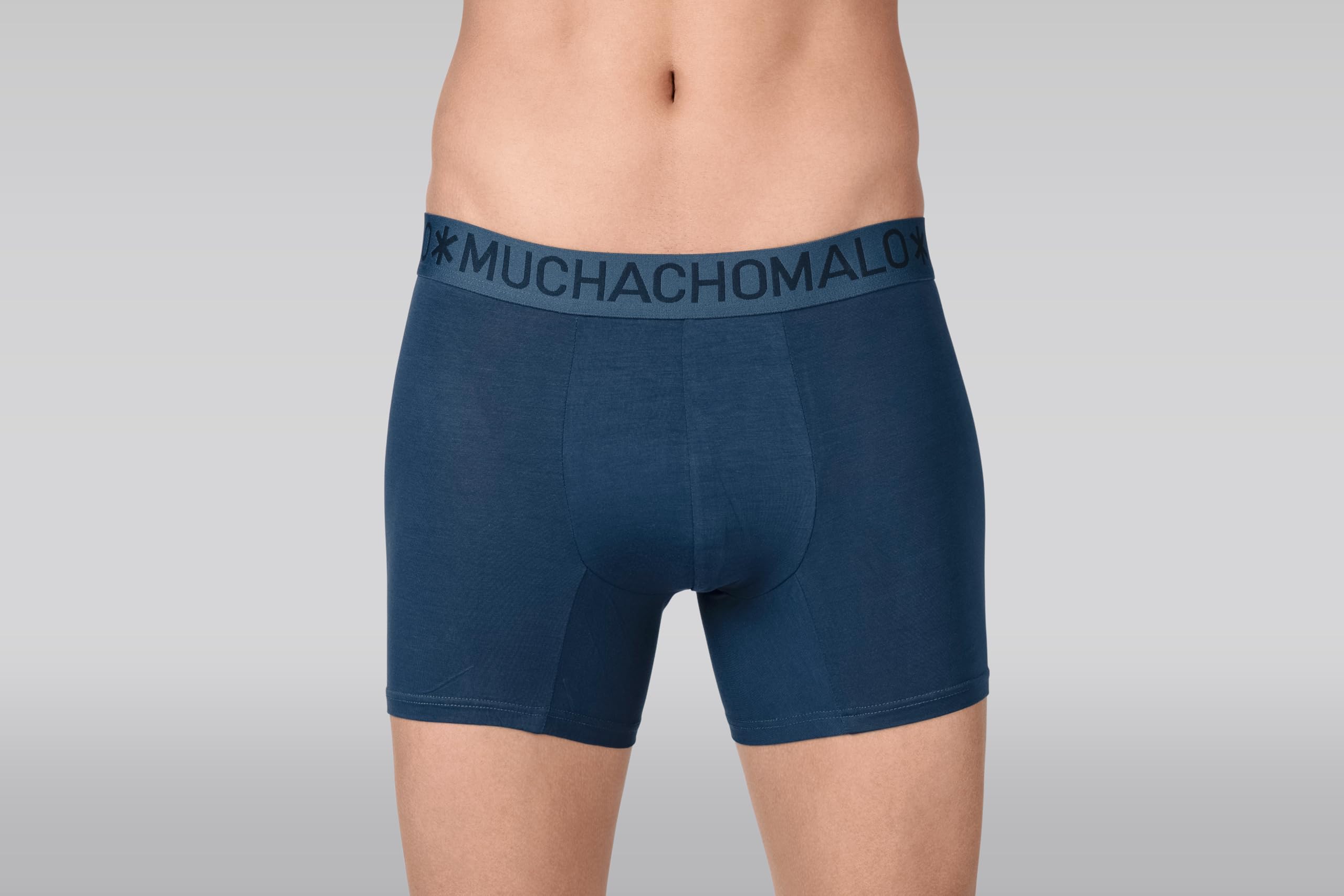Muchachomalo Hombre Bóxer 4-Pack, Liso, Bambú, Cinturilla Elástica
