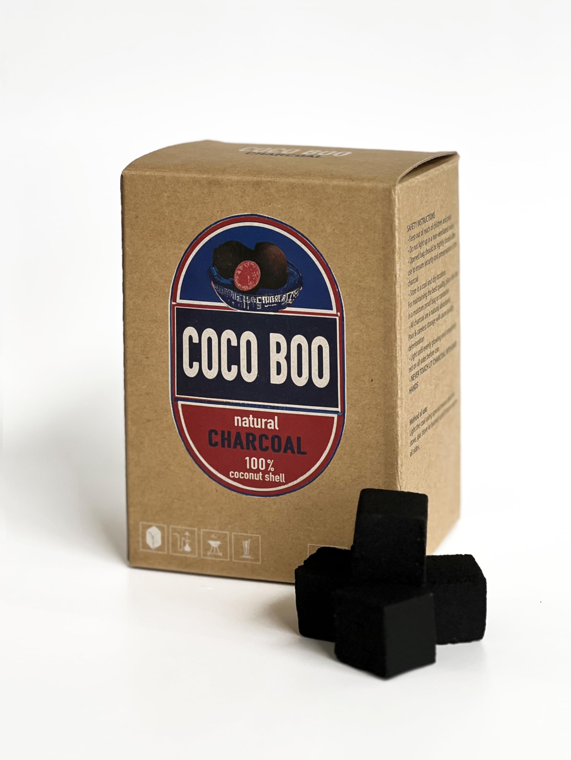 Amazon.com: COCO BOO 100% Natural Coconut Charcoal, 72 Large Cubes