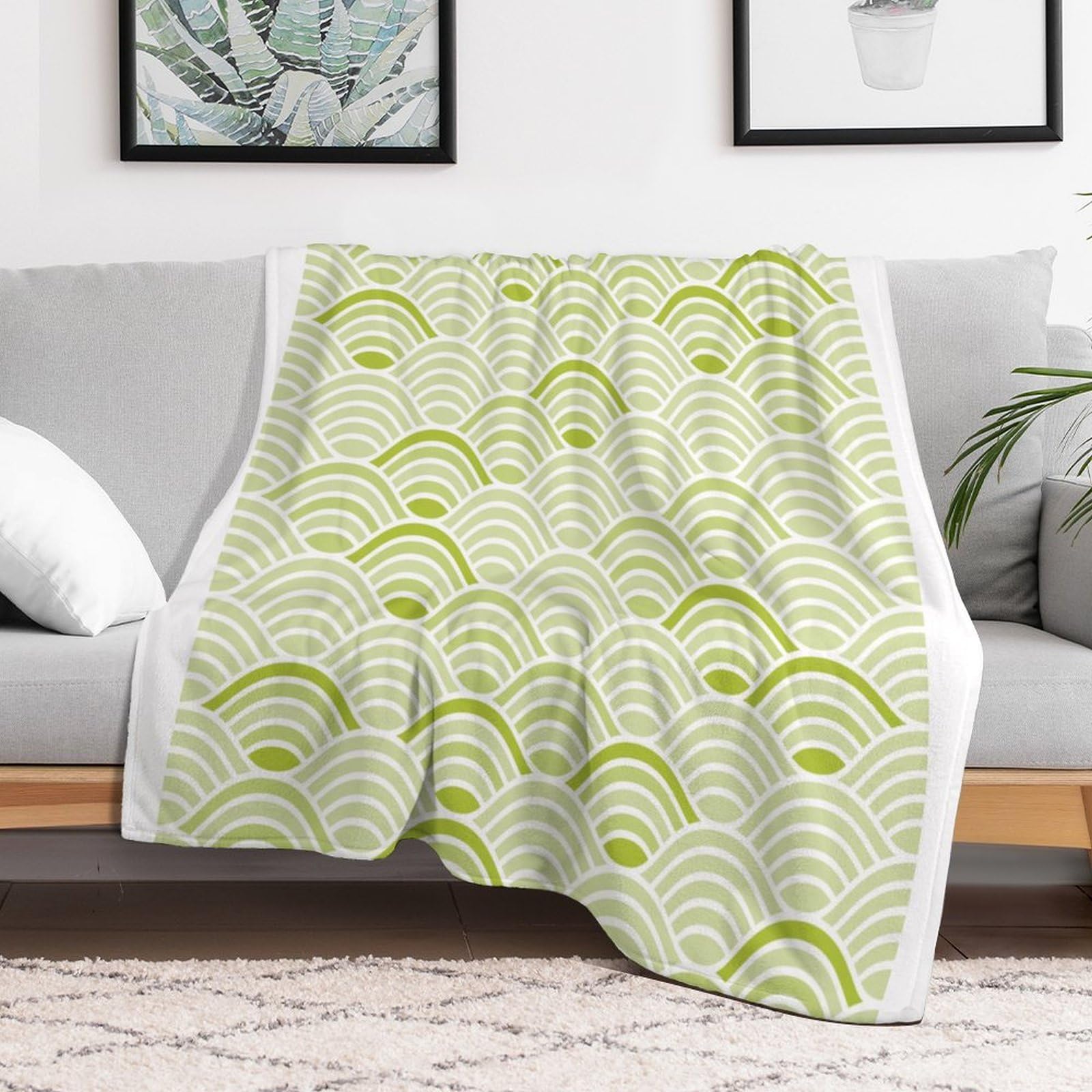 Couverture douce géométrique pour vos moments de détente sur le canapé ou en voyage