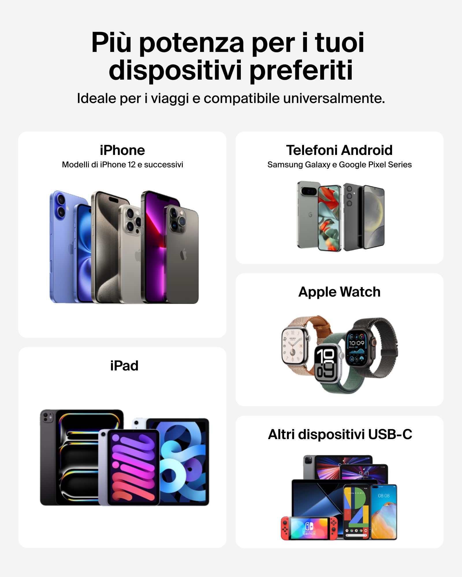 Belkin BoostCharge Pro Power Bank 10000mAh con Caricatore per Apple Watch, Caricatore Portatile con Cavo USB-C Intrecciato e Display Digitale, Batteria Portatile 45W per Ricaricare 3 Dispositivi, Nero