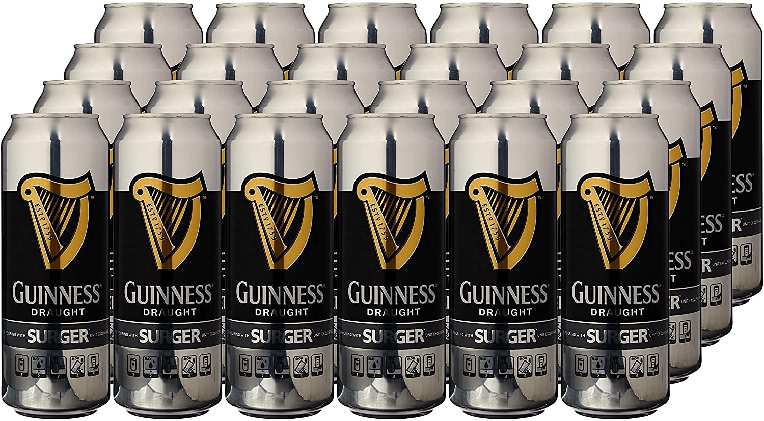 Buy Guinness Draught Surger Stout (24 x 520ml Cans) Online at