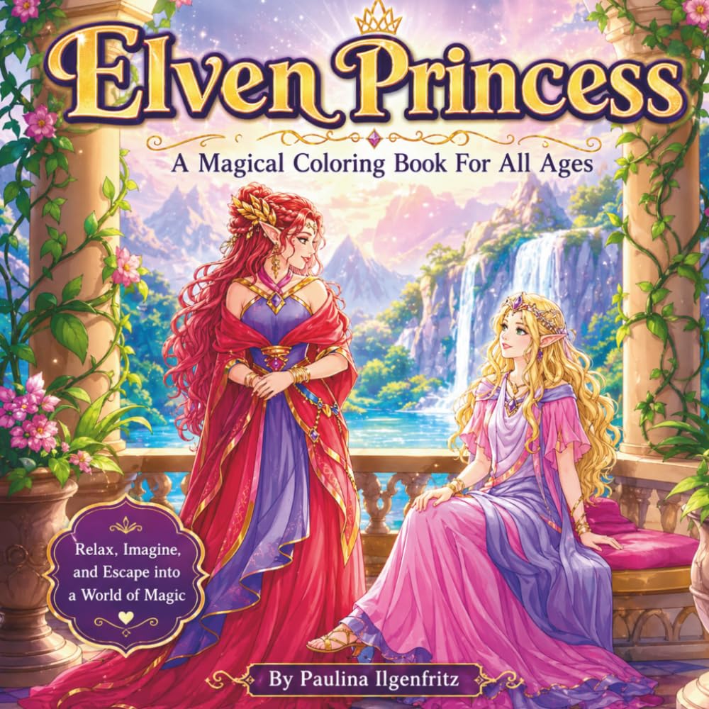 Elven Princess: A Magical Coloring Book For All Ages