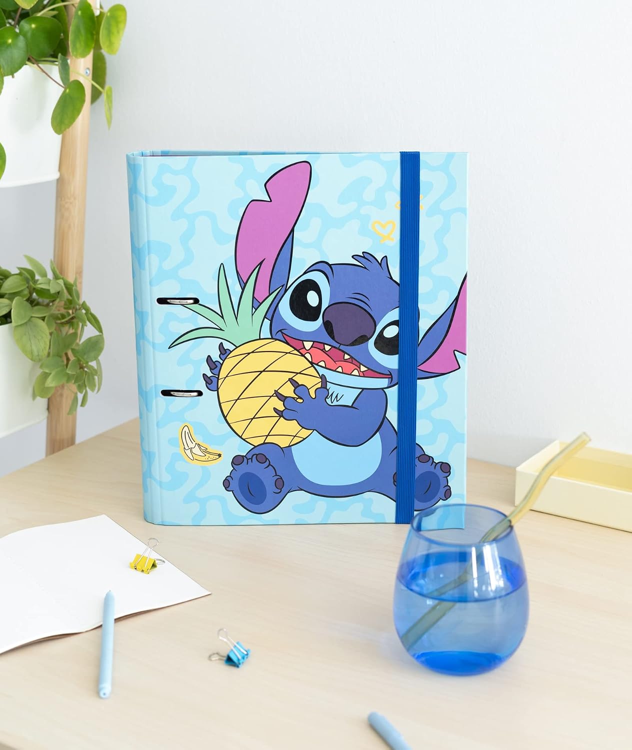 Grupo Erik Disney Stitch Tropical A4 Ring Binder - Premium Folder - 10.6 x 12.6 inches / 27 x 32 cm - 2 Ring Files - Disney Gifts image 4