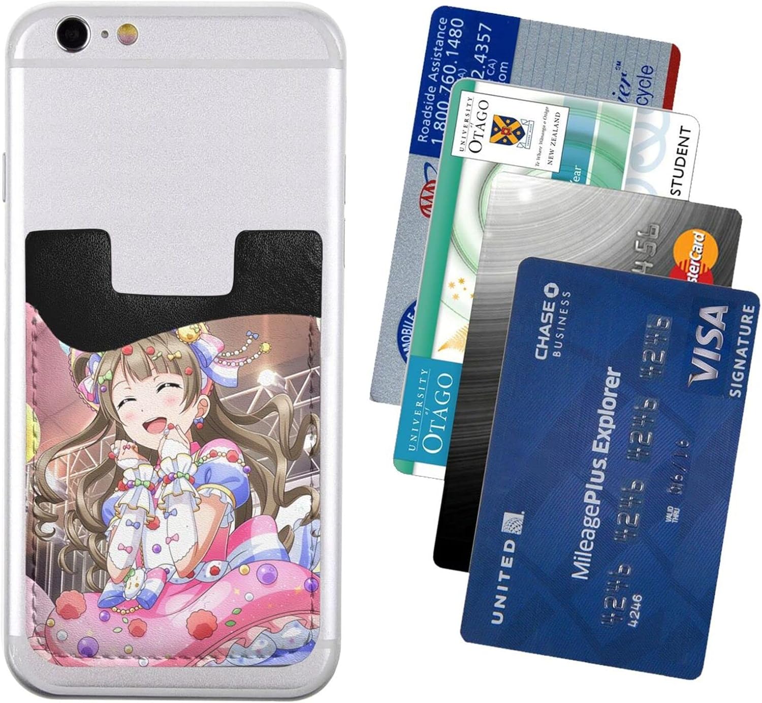 ラブライブ 南ことりレザーフォンプリントアニメカードホルダークレジットカードウォレットフォンバックプリントほとんどのスマートフォンと互換性があります6 2 9cm 最大10 Offクーポン