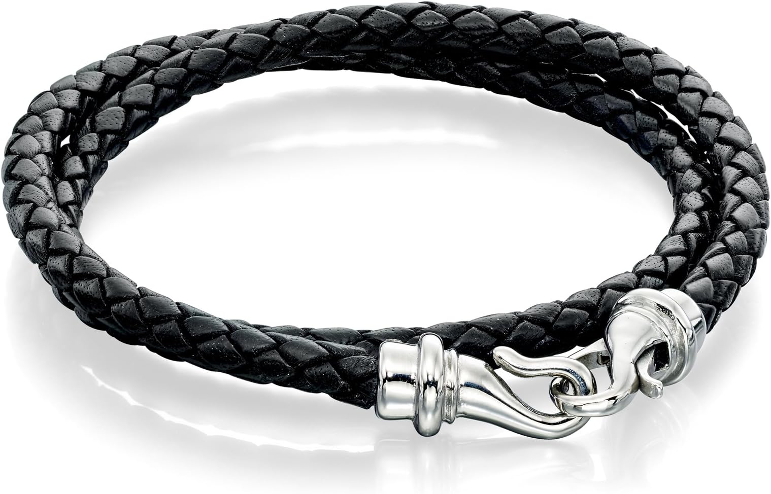Leather Wrap Style Bracelet Black
