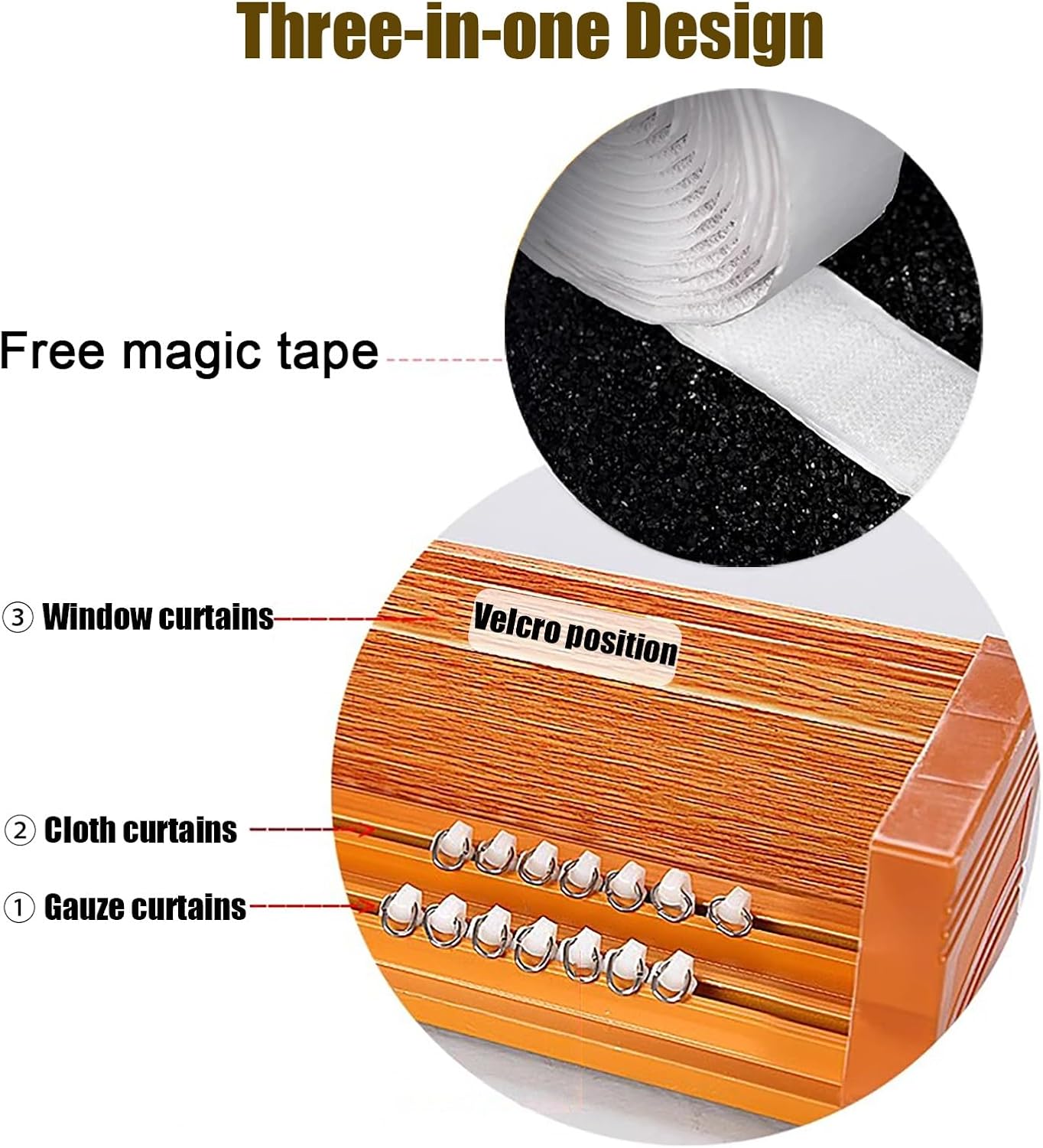 Retro Wood Grain Curtain Pelmet Box with Track - Decorative Ceiling-Mounted Curtain Rail System for Bay Windows, Hidden Valance, 1.1m/3.6ft Length