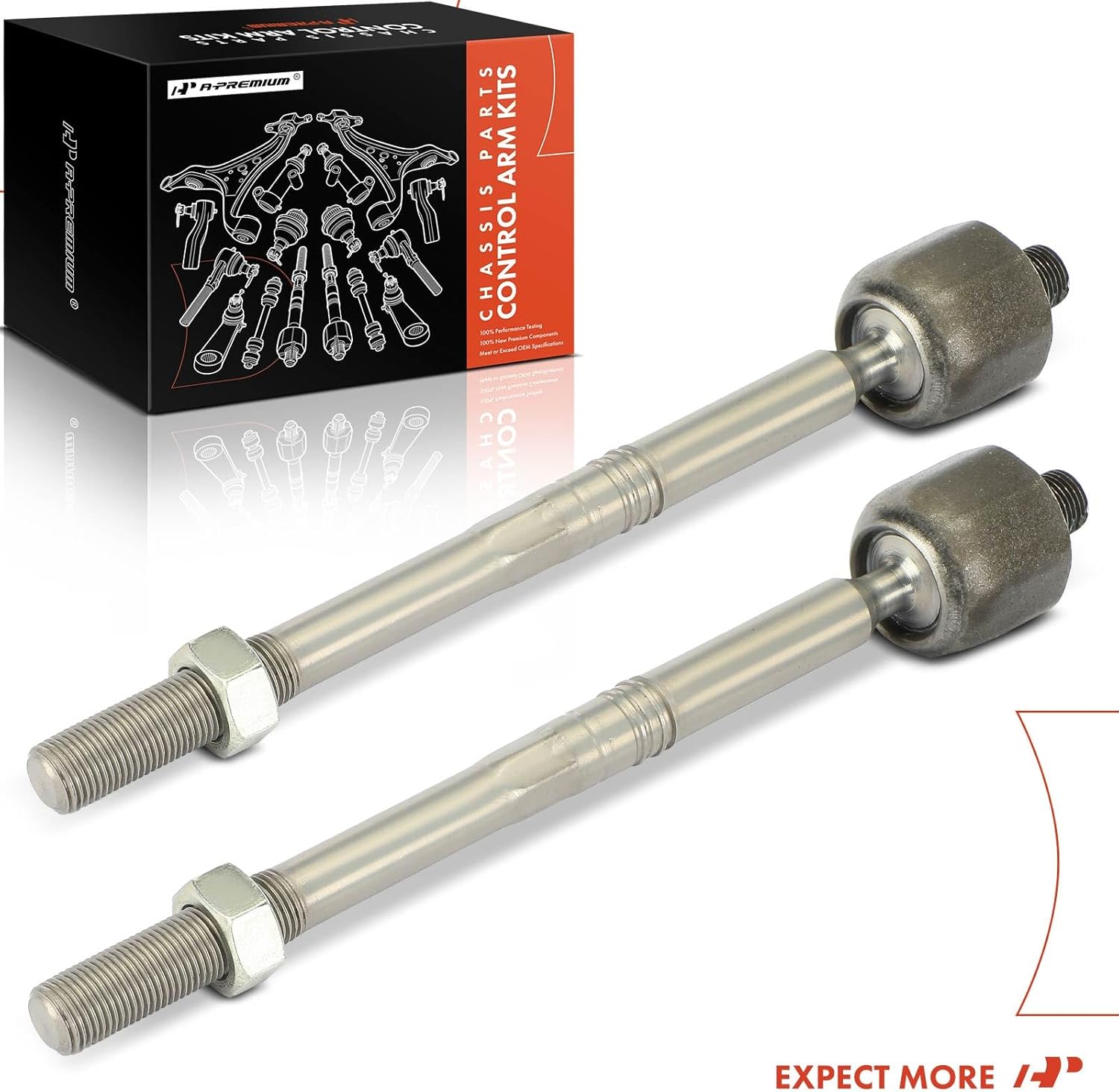 A-Premium 2 x Front Inner Tie Rod Ends, Compatible with Mercedes-Benz GLE300d, GLE350d, GLE400, GLE43 AMG, GLE450, GLE550e, GLE63 S, GL350, GL450, GL550, GL63, GLS350d, GLS450, GLS550, GLS63, ML250