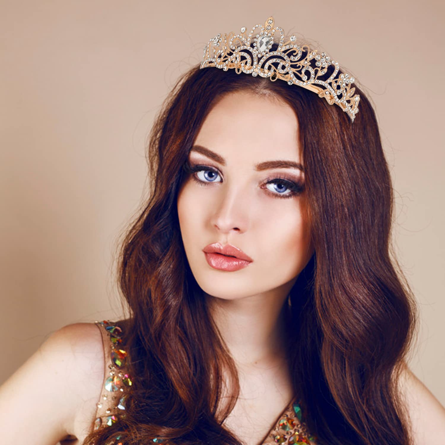 Buy Gold Tiaras Crown, KICOSY Crystal Tiaras and Crowns for Women