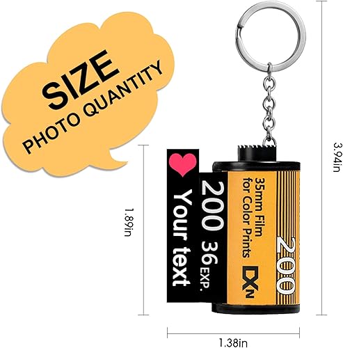 Miniatura 6 de Llaveros personalizados con rollo de película de cámara para fotos llaveros personalizados con carrete de fotos álbum llaveros