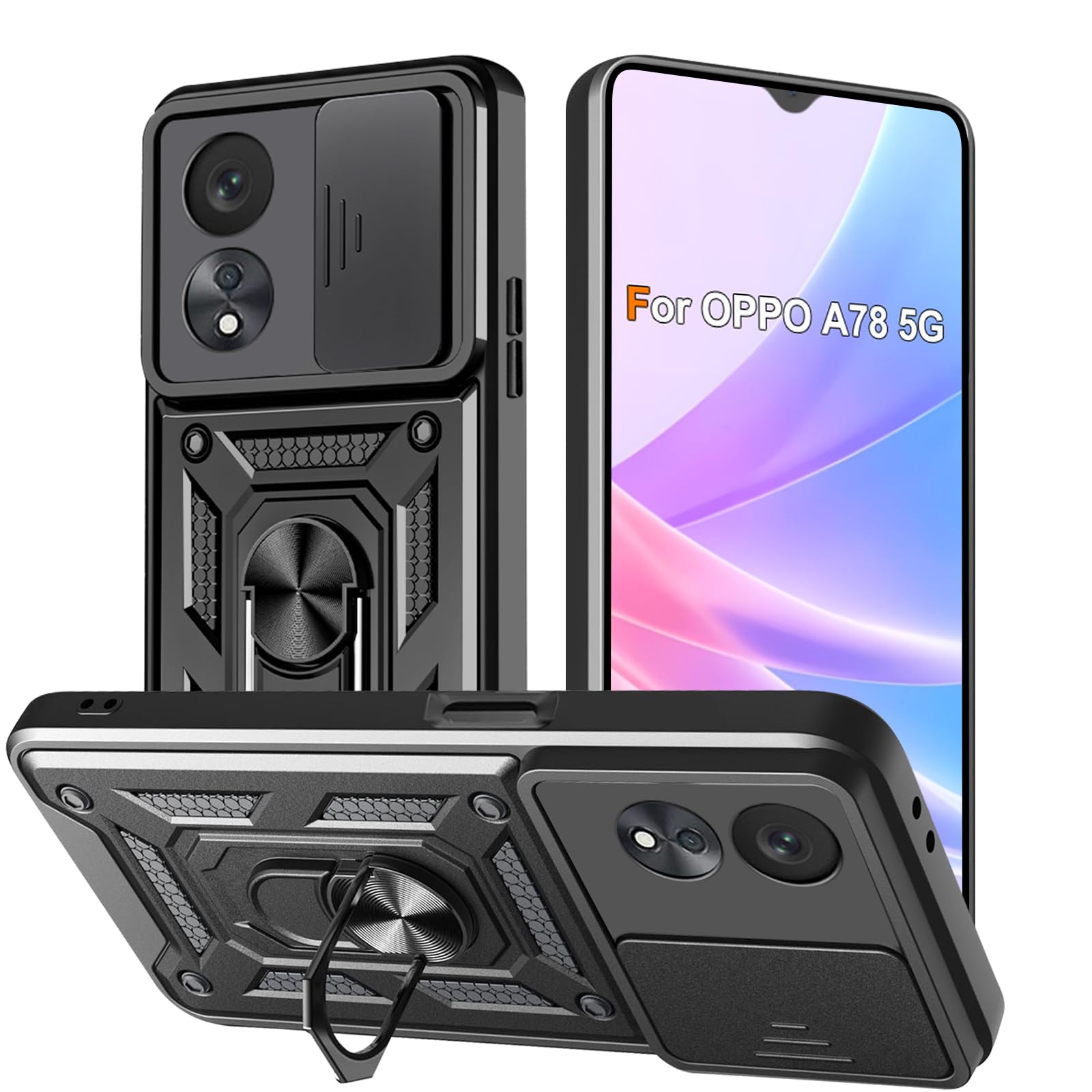 GEJEFA Cover Per Oppo Reno 12 F 5G/Reno 12 FS 5G, 3 Pack Sottile Morbido TPU Bumper Silicone - Foto 3